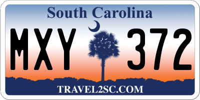 SC license plate MXY372