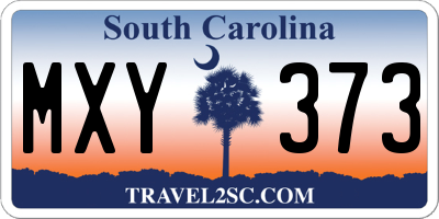 SC license plate MXY373