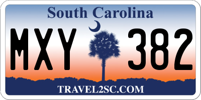 SC license plate MXY382