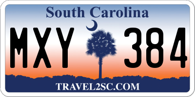 SC license plate MXY384