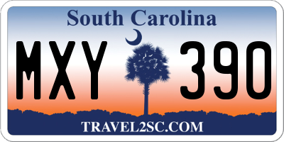 SC license plate MXY390