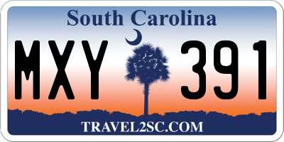 SC license plate MXY391