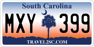 SC license plate MXY399