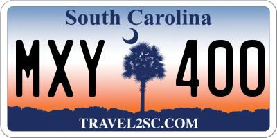 SC license plate MXY400
