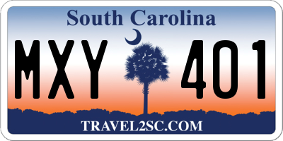 SC license plate MXY401