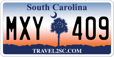 SC license plate MXY409