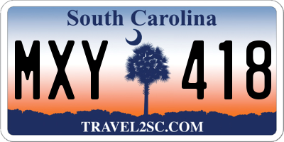 SC license plate MXY418