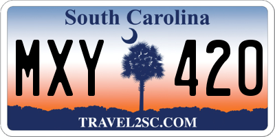 SC license plate MXY420