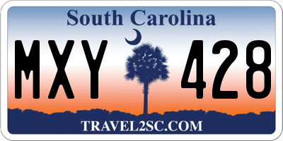 SC license plate MXY428