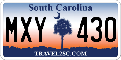 SC license plate MXY430