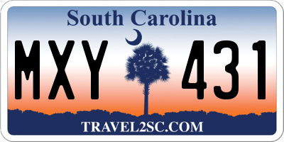SC license plate MXY431
