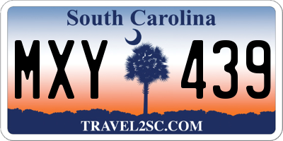 SC license plate MXY439
