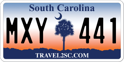 SC license plate MXY441