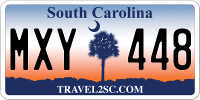 SC license plate MXY448