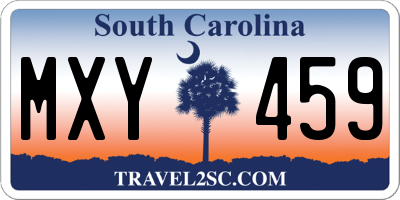 SC license plate MXY459