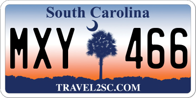 SC license plate MXY466