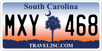 SC license plate MXY468