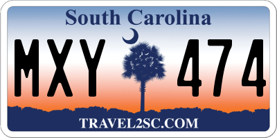 SC license plate MXY474