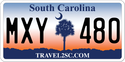 SC license plate MXY480