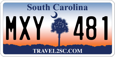 SC license plate MXY481