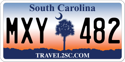 SC license plate MXY482