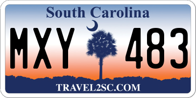 SC license plate MXY483