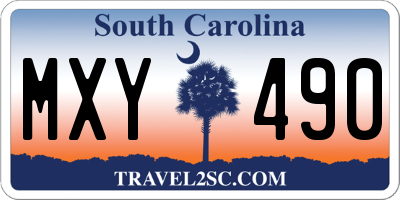 SC license plate MXY490