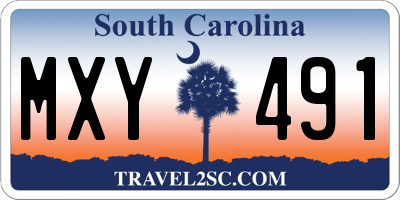 SC license plate MXY491