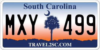 SC license plate MXY499
