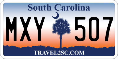 SC license plate MXY507