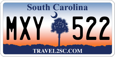 SC license plate MXY522