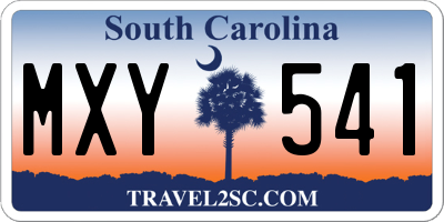 SC license plate MXY541