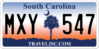 SC license plate MXY547