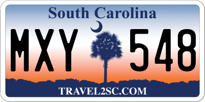 SC license plate MXY548