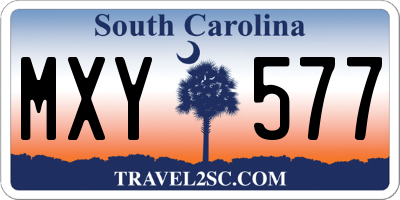 SC license plate MXY577