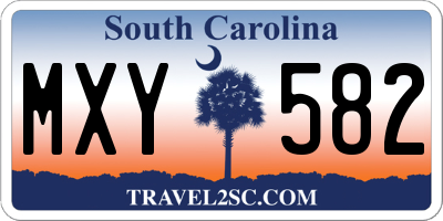 SC license plate MXY582