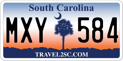 SC license plate MXY584