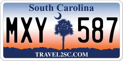 SC license plate MXY587