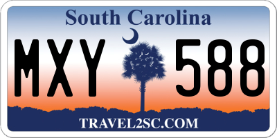 SC license plate MXY588
