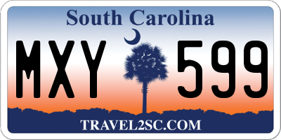 SC license plate MXY599