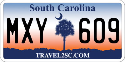 SC license plate MXY609