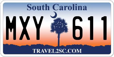SC license plate MXY611