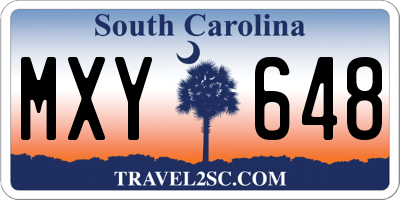 SC license plate MXY648