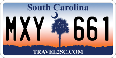 SC license plate MXY661