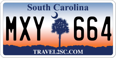 SC license plate MXY664