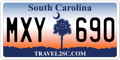 SC license plate MXY690