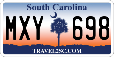 SC license plate MXY698