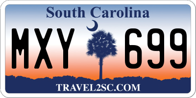 SC license plate MXY699