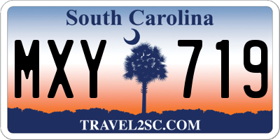 SC license plate MXY719