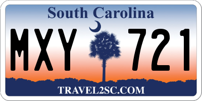 SC license plate MXY721